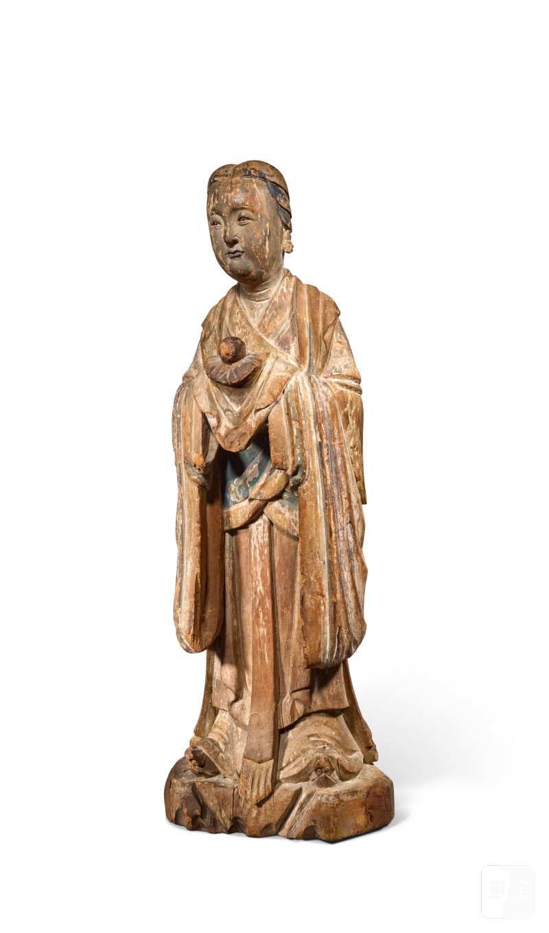 STATUE DE LONGNU EN BOIS POLYCHROME  CHINE, DYNASTIE MING (1368-1644) - 图3